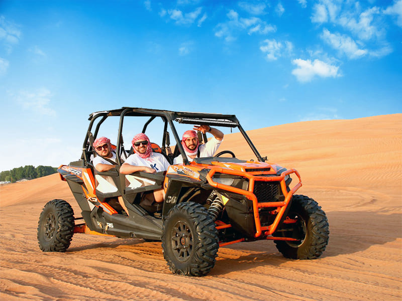 4-Seater Buggy Dubai Polaris 1000 CC at Red Dunes Dubai Desert | Desert Safari Dubai with Family Buggy Tour