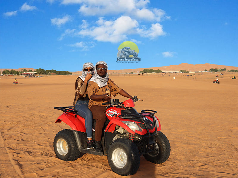 Inside a Boundary Double Seat Quad Biking Dubai Desert 3