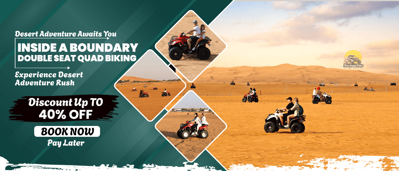 Inside a Boundary Double Seat Quad Biking Dubai Desert