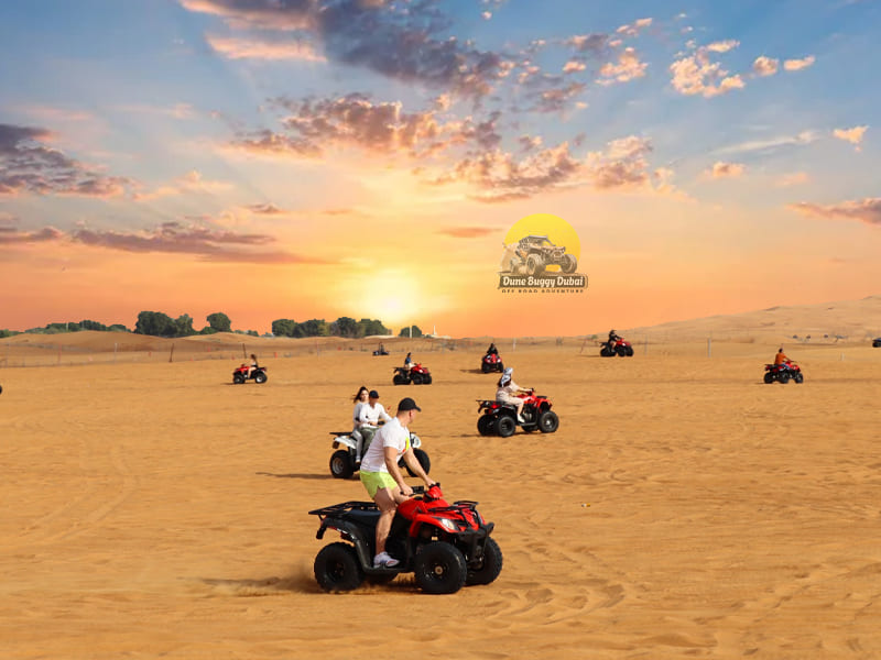 Inside a Boundary Single Seat Quad Biking Dubai Desert 1