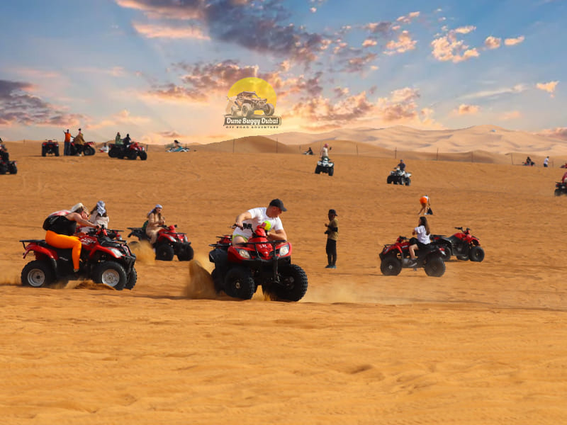 Inside a Boundary Single Seat Quad Biking Dubai Desert 2