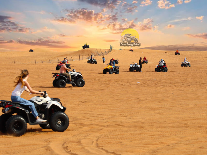 Inside a Boundary Single Seat Quad Biking Dubai Desert 3