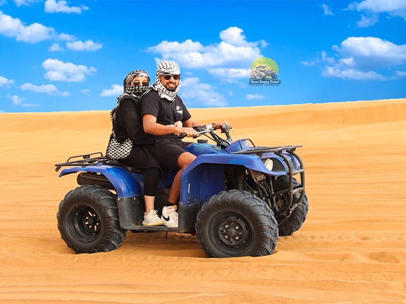 Open Desert Double Seat Quad Biking Dubai for Couples