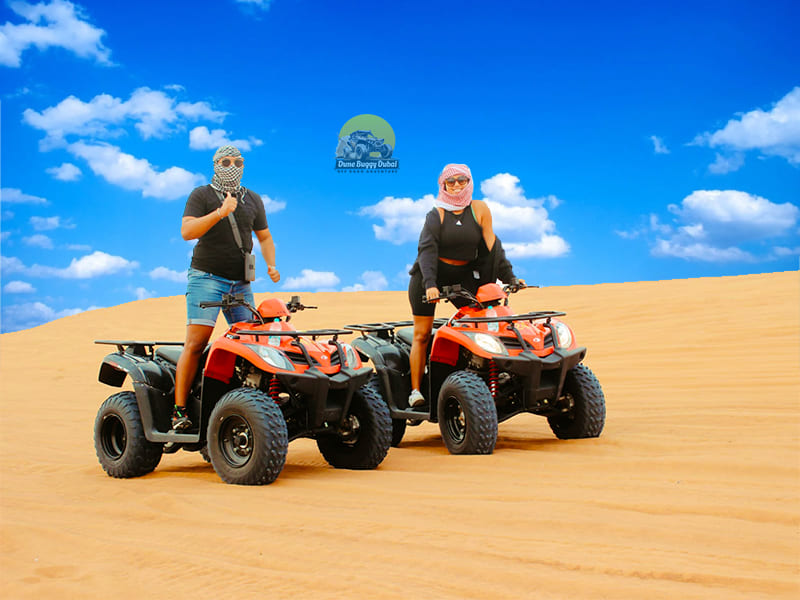 Open Desert Single Seat Quad Biking Dubai Red Dunes Desert