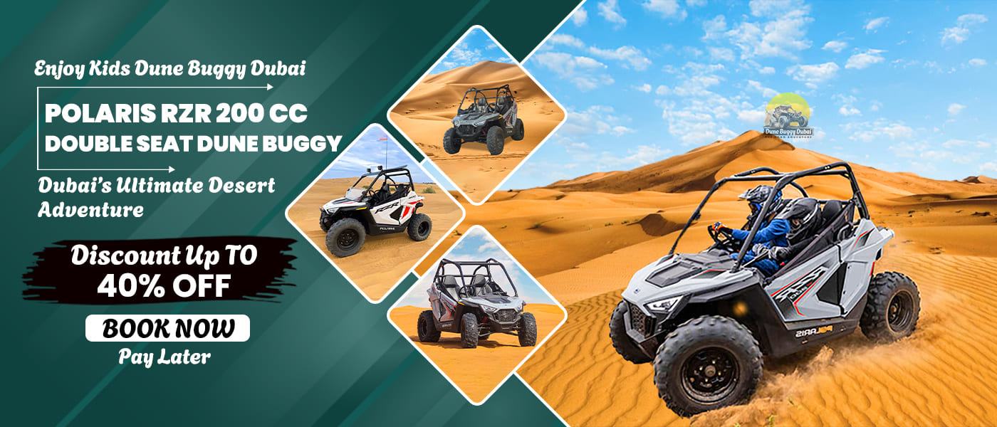 Kids Dune Buggy Dubai | Polaris 200cc Kids Dune Buggy Dubai Red Dunes Desert